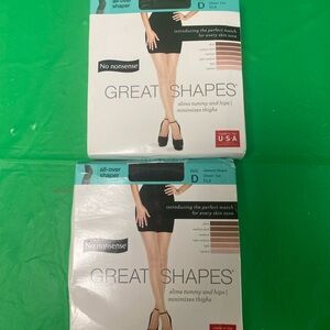 Hanes Black Shaper Hosiery Duo